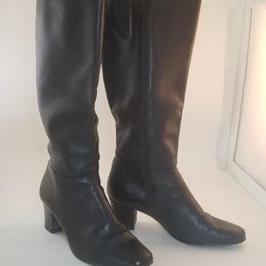 Connie Knee High Black Boots